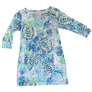 Lilly Pulitzer Dress Womens Size XL Sophie Stretch Rayon Beach Coastal Vacation